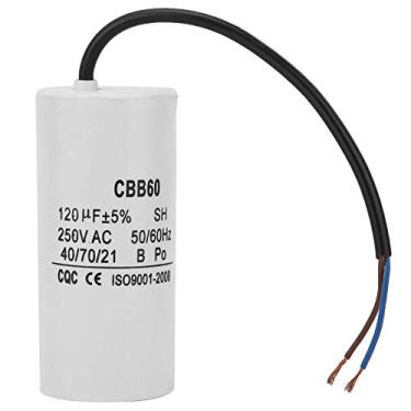 Imagem de Vikye Capacitor de Corrida CBB60 250V CA 120uF 50/60Hz Redondo Plástico para Compressores e Motores