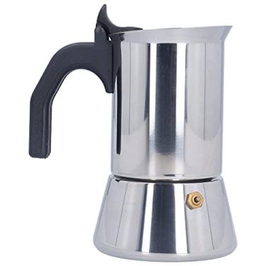 Imagem de Bule de caf¨¦ moka de a?o inoxid¨¢vel engrossado,sif?o de caf¨¦ expresso de a?o inoxid¨¢vel despeje sobre a cafeteira com cabo de pl¨¢stico com isolamento t¨¦rmico, Cafeteira Moka Maker Pot Bule de ca