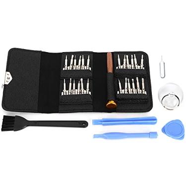Imagem de Conjunto de chave de fenda multifuncional 25 em 1 para óculos de telefone celular kit de ferramentas de reparo portátil 10,5x7x1cm