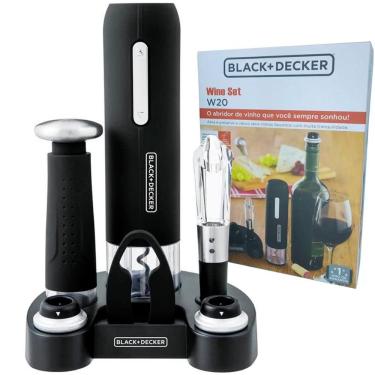 Imagem de Kit Abridor de Vinho Black Decker Wine Set W20-BR Com Preservador LED USB Bivolt