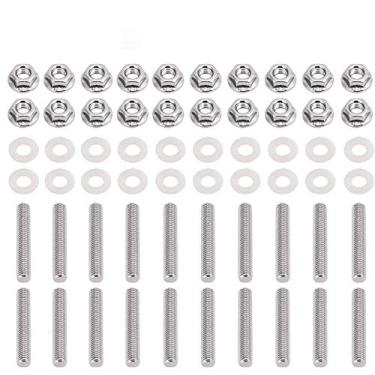 Imagem de ESPEEDER Kit de juntas de porca de parafuso de coletor de admissão e exaustão inoxidável M81,25 mm para Honda Acura B D H F B18 GSR 20 peças