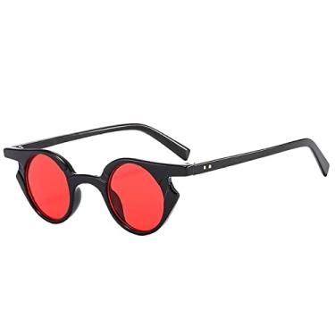 Imagem de Óculos de sol redondos moda mulheres homens designer de luxo vintage armação de computador lente casual estilo elegante óculos de sol UV400, C6, tamanho único