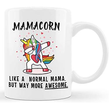 Imagem de Mamacorn – Presentes divertidos para o Dia das Mães para a mamãe do mundo – Presente incrível para a mamãe – da Filha – Filhos – Caneca de chá para aniversário de Natal