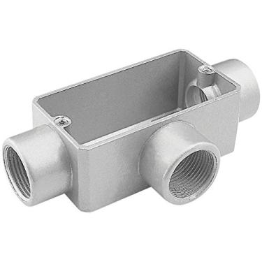 Imagem de Condulete fixo 4" tipo"T" - com tampa/rosca BSP/com pintura eletrostática a pó Tramontina