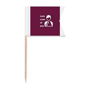 Imagem de Care Men Injury Body Art Deco Presente Fashion Toothpick Flags Marcação para Festa Bolo Comida Prato de Queijo