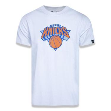 Imagem de Camiseta Plus Size Regular Manga Curta New York Knicks Logo Branco Pre