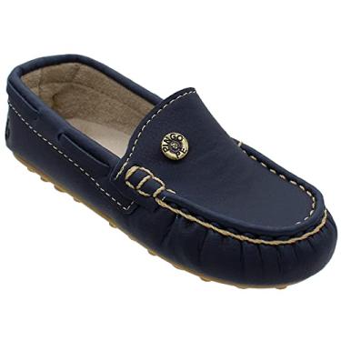 Imagem de Sapato Mocassim Infantil Masculino Menino Pingo De Pé Azul Cor:Azul;Tamanho:23;Gênero:Homem