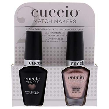 Imagem de Conjunto de Match Makers – Chinelo de ouro rosa da Cuccio Cor para mulheres – 2 peças de verniz de gel de 0,44 oz, esmalte de cor de 0,43 Onça
