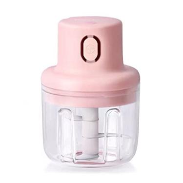 Imagem de RWUDV Mini cortador de alho elétrico portátil sem fio, processador de alimentos recarregável para triturar cebola, alho, pimenta, carne picada, frutas (250ml)