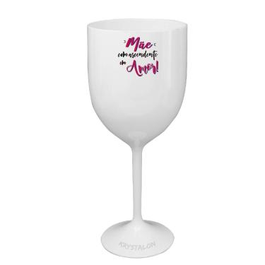 Imagem de Taça Vinho Branca Acrílico Personalizada para Dia das Mães - Ascendente