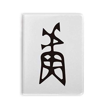 Imagem de Caderno de anotações de osso com sobrenome chinês, capa de chiclete, diário de capa macia