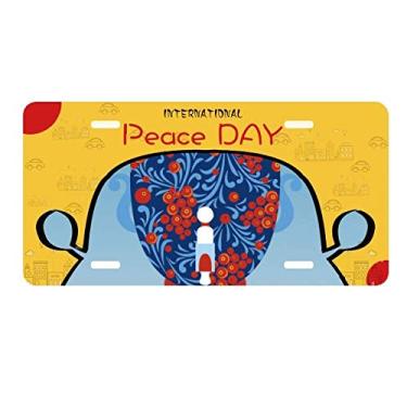 Imagem de DIYthinker Placa de licença com símbolo nacional da Rússia para decoração de carro, dia da paz