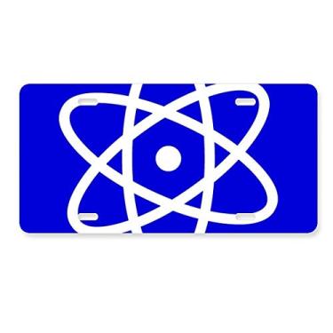 Imagem de DIYthinker Pacote Blue Square Aviso Mark Placa de licença Decoração de aço inoxidável para automóvel