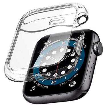 Imagem de Spigen Ultra Hybrid projetada para capa de Apple Watch com protetor de tela para Série SE3/SE2/6/SE/5/4 (44mm) - Transparente