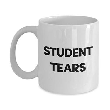 Imagem de Caneca de lágrimas de estudante - xícara de café de chá engraçado de cacau quente - ideia de presente de aniversário de Natal e aniversário