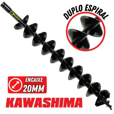 Imagem de Broca Com Ponta Resistente Kawashima Em Ferro Com Espiral Duplo E Lâmina de Vídia 800mm...
