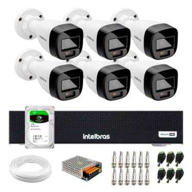 Imagem de Kit 6 Câmeras Intelbras VHD 1220 B Full Color Bullet Full HD 1080p Multi HD IR 20m + Dvr Intelbras MHDX 1008-C 8 Canais + HD 2TB BarraCuda
