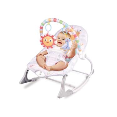 Imagem de Cadeira de Descanso Bebê 5 em 1 Happy Sun 18kg com Balanço, Musical, Vibração, Barra de Brinquedos e Cinto de Segurança Acalma e Estimula o Bebê - Baby Style