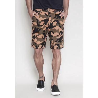 Imagem de Bermuda Jeans Dialogo Slim Fit Camuflada Com Elastico no Cós Masculina