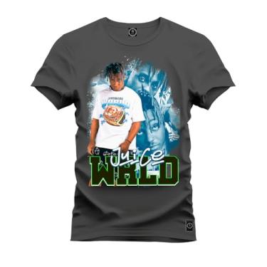 Imagem de Camiseta Premium Estampada Algodão Confortável Juice Wrld Grafite GG
