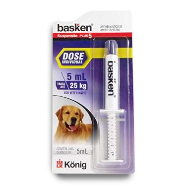 Imagem de Vermífugo Konig Basken Suspensão Plus 5 para Cães e Gatos - 5ml