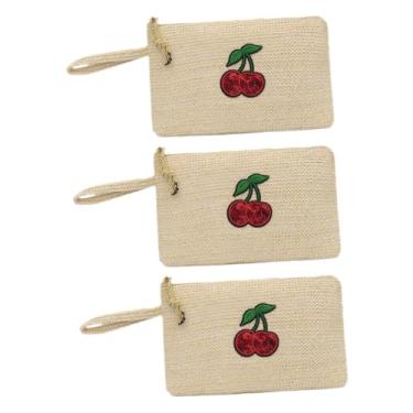 Imagem de 3 Pecas bolsa clutch de palha criativa bolsa de mão para mulheres bolsa de palha para mulheres bolsa feminina bolsas de praia para mulheres verão carteira porta-moedas