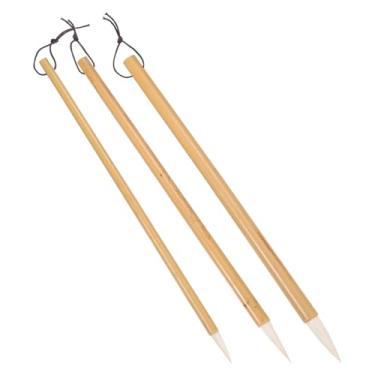 Imagem de PATIKIL Conjunto de pincéis de caligrafia chinesa, 3 peças de pincéis de aquarela tradicionais para desenhar, pintar, escrever, materiais de arte