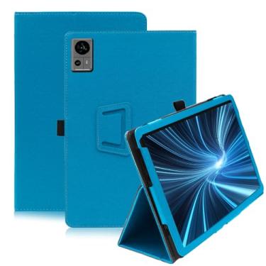 Imagem de Capa compatível com tablet TECLAST T60 de 12 polegadas, alça de mão embutida e suporte de caneta, capa de couro PU Kebiory suporta hibernar/despertar automático, fecho magnético, capa inteligente para