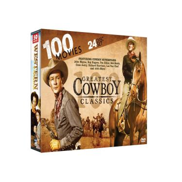Imagem de 100 Greatest Cowboy Classics: John Wayne - Roy Rogers - Tex Ritter - Bob Steele - Gene Autry - Lee Van Cleef - Angel and the Badman - McLintock! - My Pal Trigger - Santa Fe Trail - Grand Duel + many more!