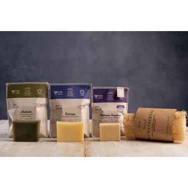 Imagem de Kit Shampoo E Condicionador Em Barra & Sabonete Argila Verde - Roma Na