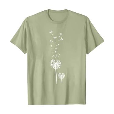 Imagem de Camisetas femininas fofas gola redonda girassol flores silvestres estampa casual camiseta colorida blusa manga longa, Verde menta, M