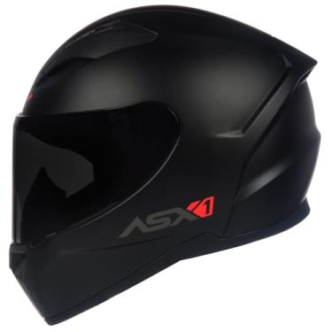 Imagem de Capacete Moto ASX City Solid Preto Fosco Tam 54