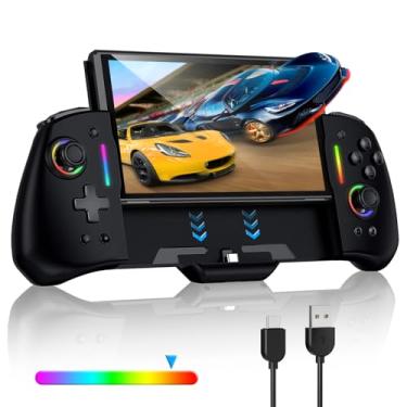 Imagem de Switch Controller for Nintendo Switch/OLED, RGB One-Piece Controller for Switch Controllers with Adjustable TURBO, Dual Motor Vibration,Handheld Switch Pro Controller for Switch Gaming