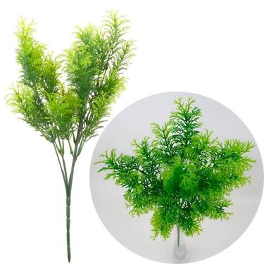 Imagem de Kit 12 Algas Marinhas Artificiais Verde Planta Oceano 30cm
