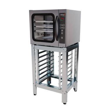 Imagem de Forno Convector 4 Assadeiras 45 Litros Turbo Elétrico A Vapor Com Cavalete Inox WCV-435 Wictory