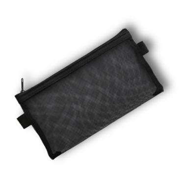 Imagem de Estojo em Nylon Transparente Grande (PRETO)