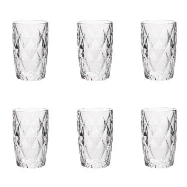 Imagem de Conjunto de Copos de Vidro para Água 6 Peças 350 ml Diamonds Lyor