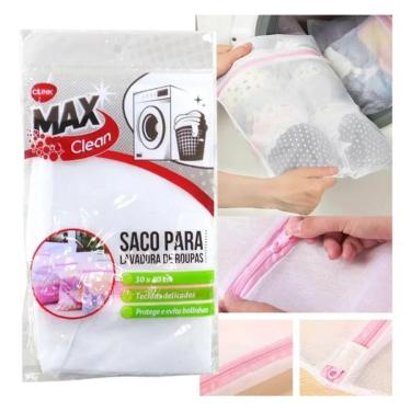Imagem de China Saco Lavar Roupa Delicada 30x40cm Poliéster Branco