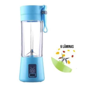 Imagem de Mini Liquidificador Portátil Usb Recarregável 6 Laminas - Ello