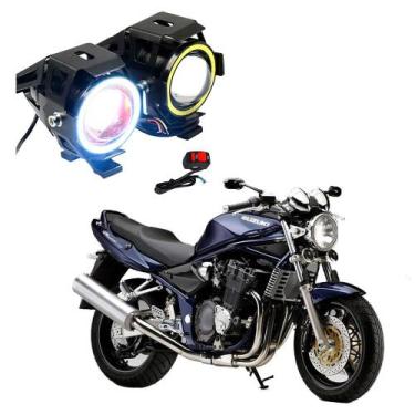 Imagem de Par Farol de Milha Angel Eye U7 para Moto Suzuki Bandit 1200 2005 2006