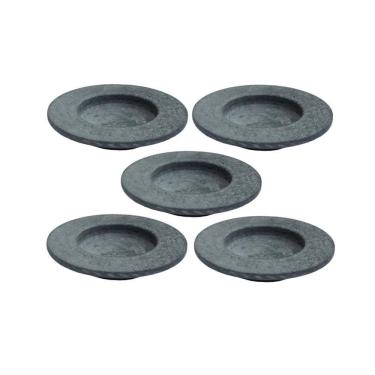 Imagem de Kit 5 Pratos Risoto Massa Chapéu Invertido Pedra Sabão 26Cm