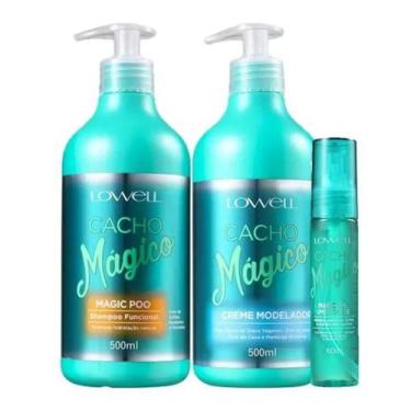 Imagem de Lowell Cacho Magico Shampoo 500ml Creme Modelador 500ml e Oleo 60ml