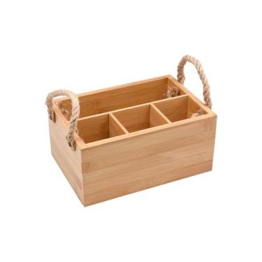 Imagem de Porta Talheres de Bambu com Alça Natural - Oikos, U, NATURAL