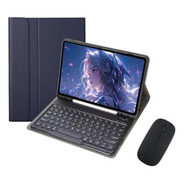 Imagem de Genérico - Capa + Teclado Bluetooth + Mouse Redondo Para Samsung Tab S7/s8 11pol. (Azul Escuro)