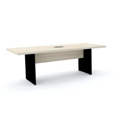 Imagem de Mesa de Reunião Retangular Pé Painel 200x90cm com Power Box - Pandin M