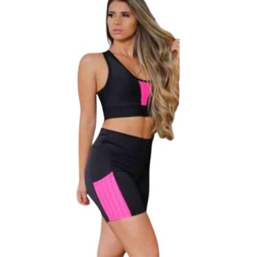 Imagem de Conjuntos Top e Short Fitness Academia Top com bojo - WM, M, Pink