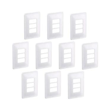 Imagem de Kit 10 Placa 4X2 P 3 Mód Branco C Suporte Zeffia Pial 680183 - Pial Le
