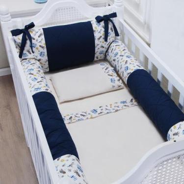 Imagem de Kit Berço Classic Circo ul Marinho - 06 Peças - Tropical Baby