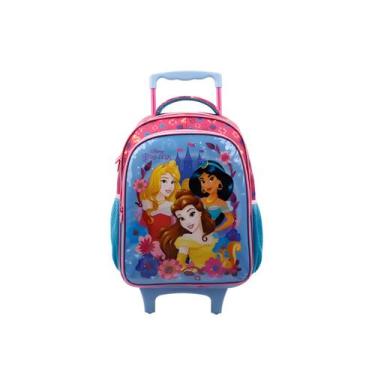 Imagem de Mochila Princesas Disney Rodinha Bolsa Escolar Infantil - Xeryus, rosa