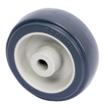 Imagem de (4pçs) Roda 2pol. 210 Bp Pvc Cinza Anti Risco 30kg Eixo 1/4 - RODILINE